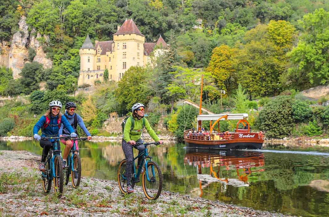 parcours sportif velo vtt rivere dordogne proche camping les pialades